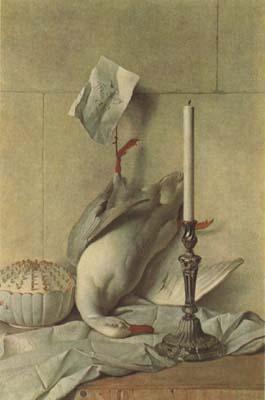 Jean Baptiste Oudry Still Life with White Duck (mk08) France oil painting art